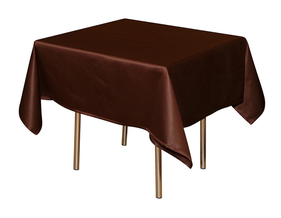 Скатерть Luxstahl 145х145 см Журавинка коричневая (гладь)