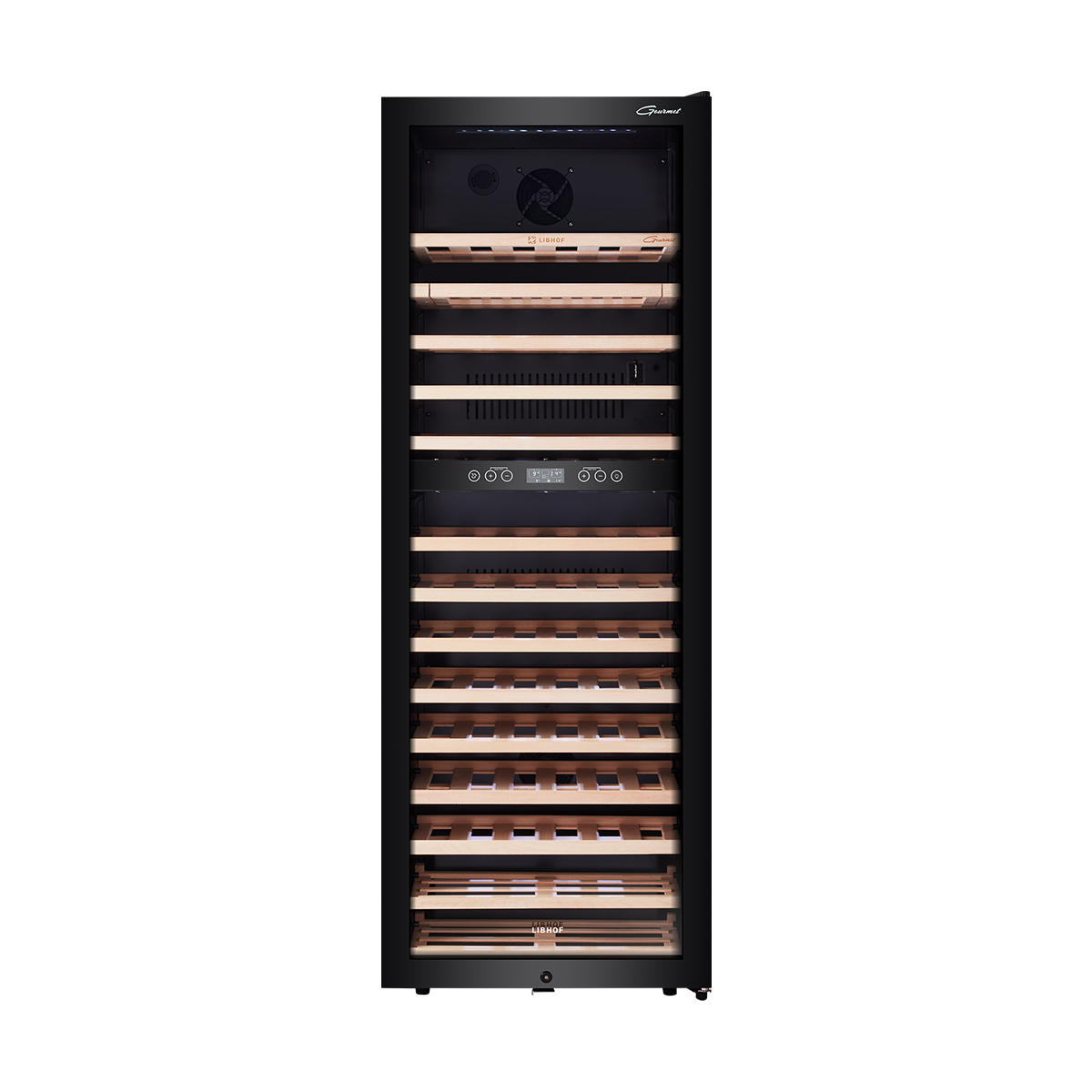 Винный шкаф двухзонный Libhof GMD-83 slim Black