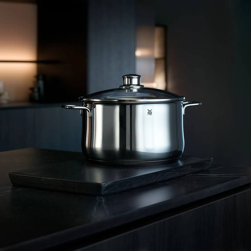 Высокая кастрюля WMF 07.3421.6040 20 см Diadem Plus Cromargan® 18/10 нержавеющая сталь