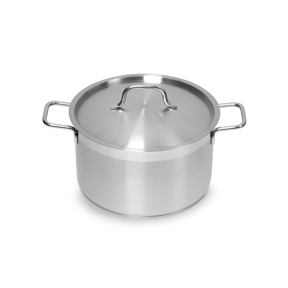 Кастрюля Luxstahl 5л нерж.тройное дно d=235 h=130, ИНДУКЦИЯ, серия "Satin"