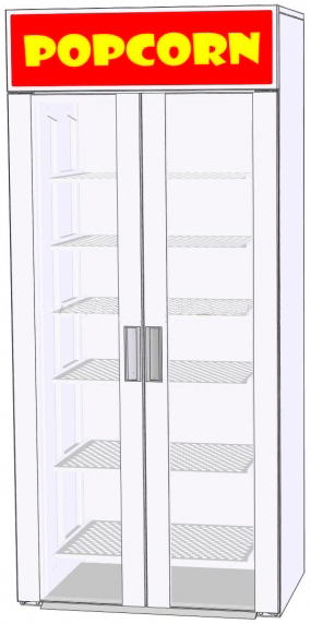 Витрина для попкорна RoboLabs VTP-090SD2