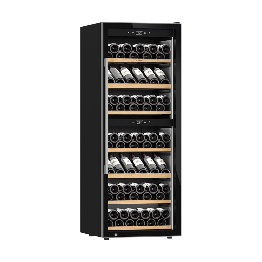 Винный шкаф двухзонный Libhof GQD-126 black