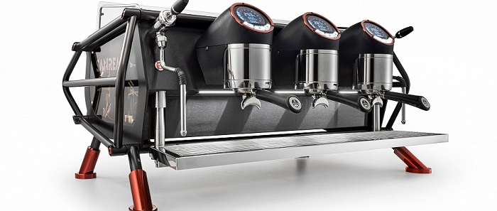 Рожковая кофемашина Sanremo Cafe Racer Naked 2 гр чёрно-красная