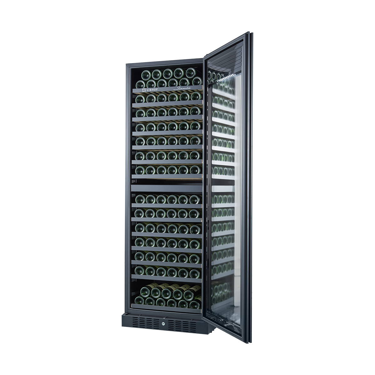 Винный шкаф двухзонный Libhof SRD-164 Black