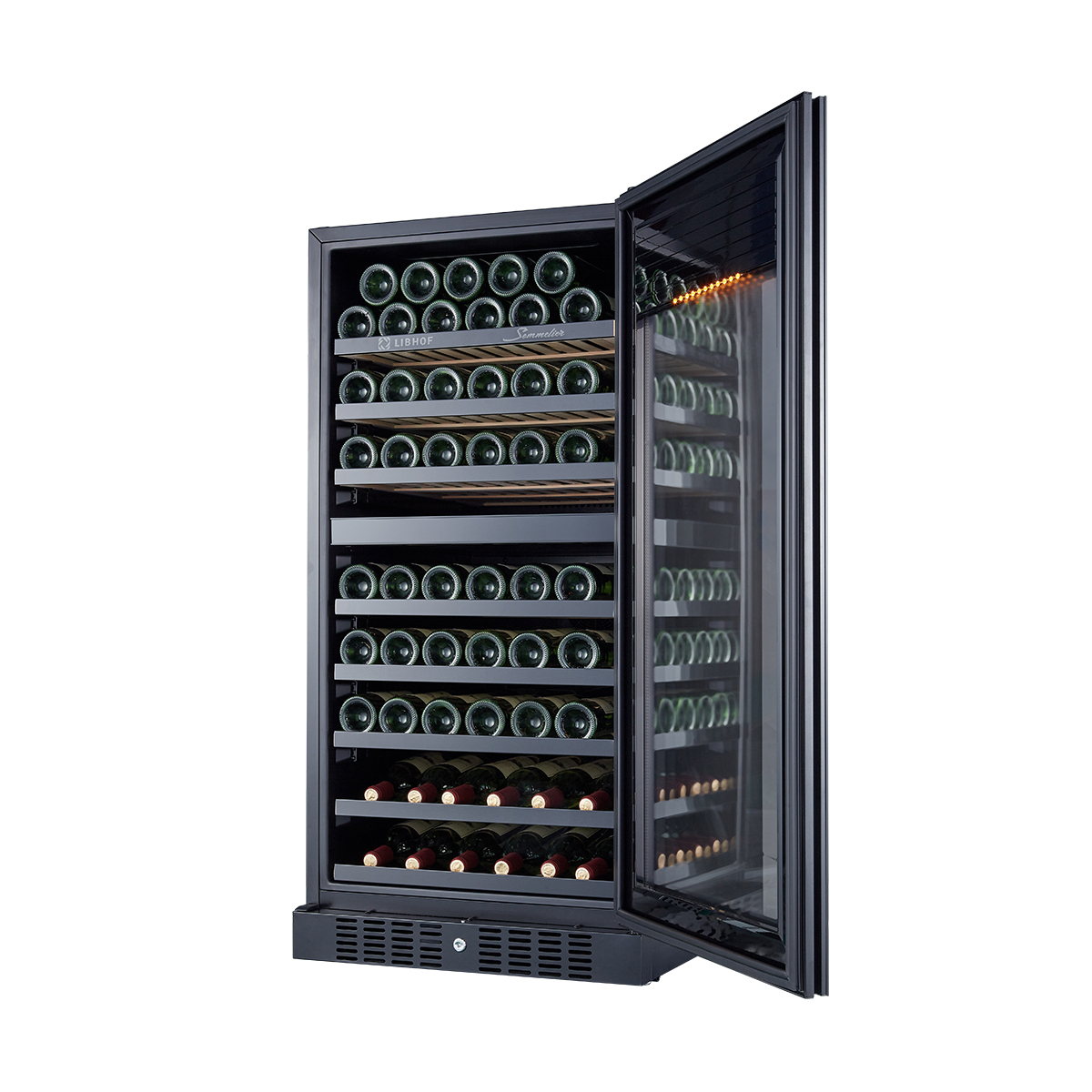 Винный шкаф двухзонный Libhof SRD-94 Black