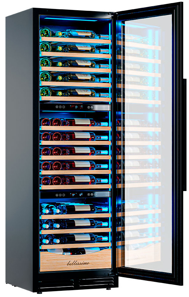 Винный шкаф трехзонный Meyvel MV98-KBT3 (Slim)