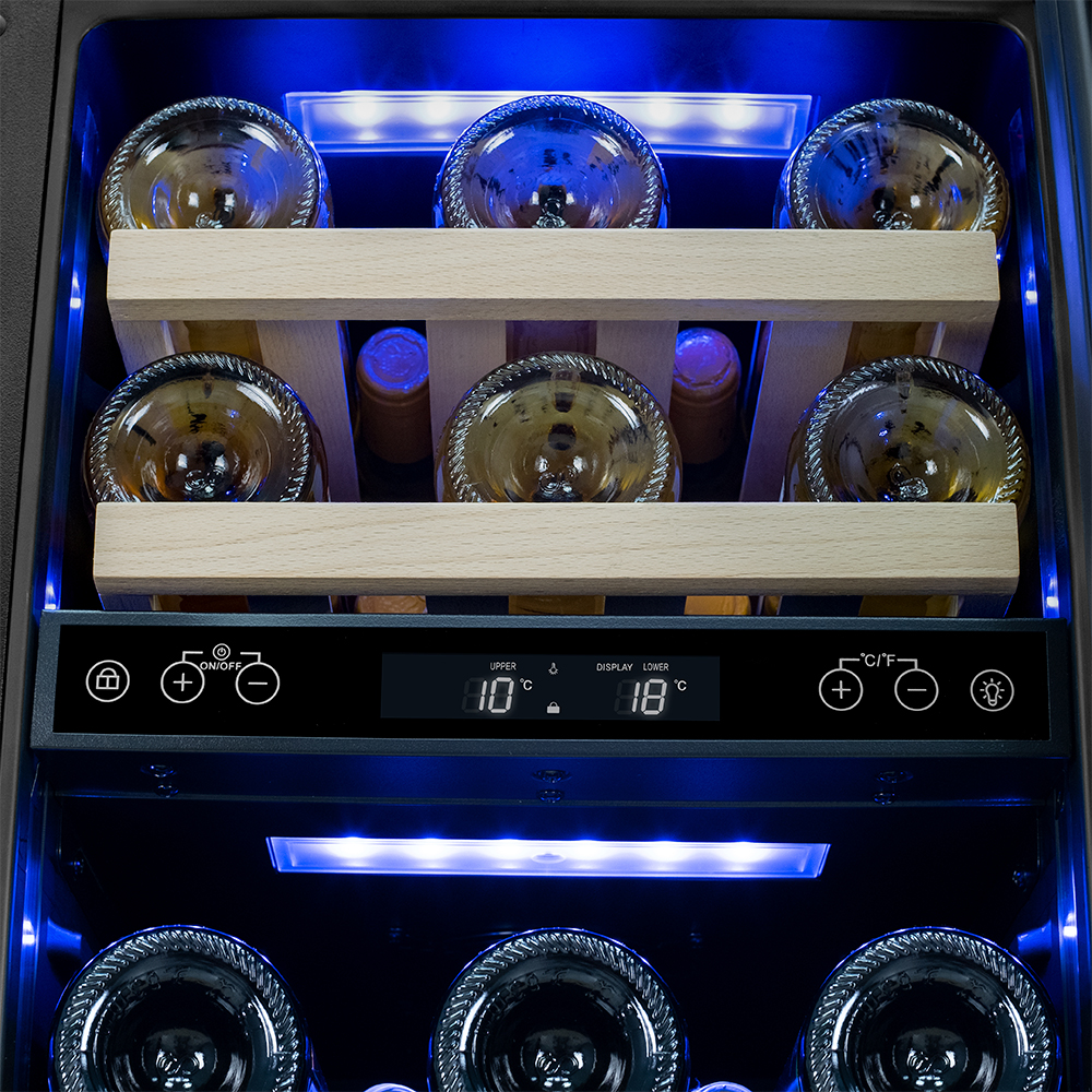 Винный шкаф двухзонный Meyvel MV28NH-KWT2