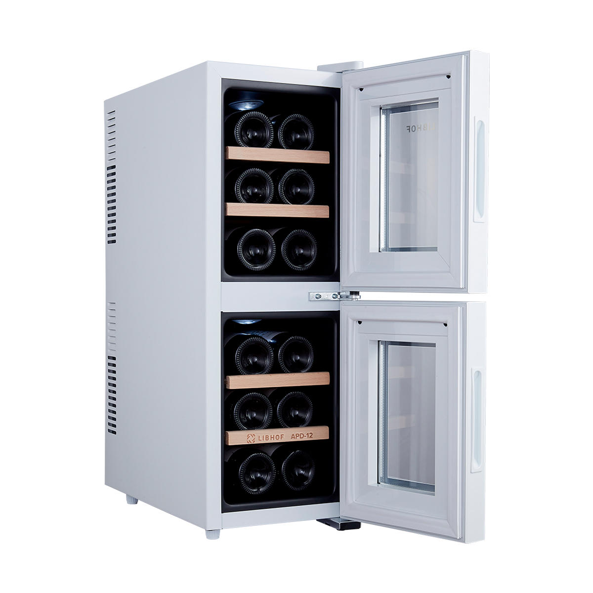 Винный шкаф двухзонный Libhof APD-12 white