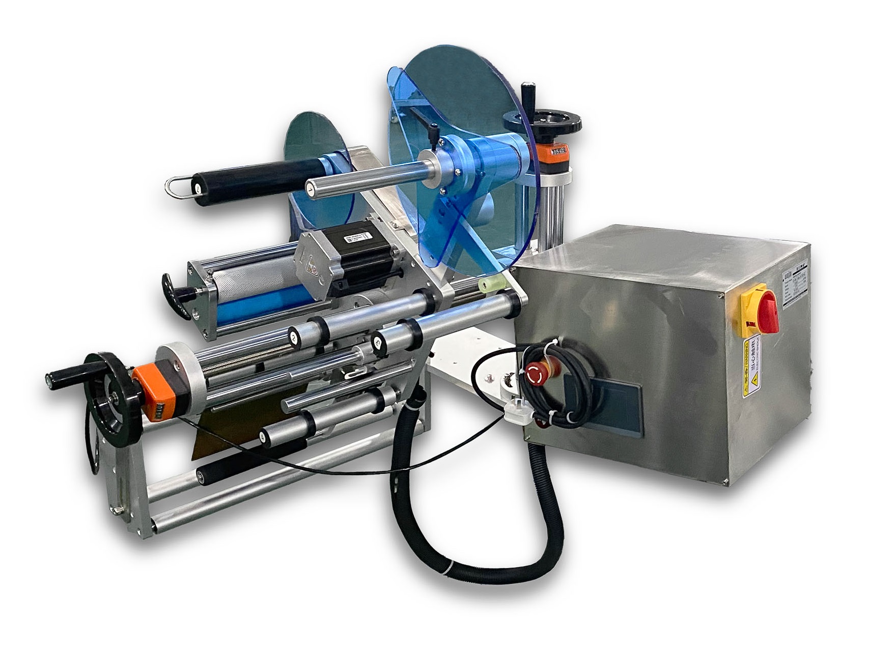 Автоматический встраиваемый этикетировщик Hualian Machinery HL-A600DX (нижн. подача, W пленки до 600 мм)