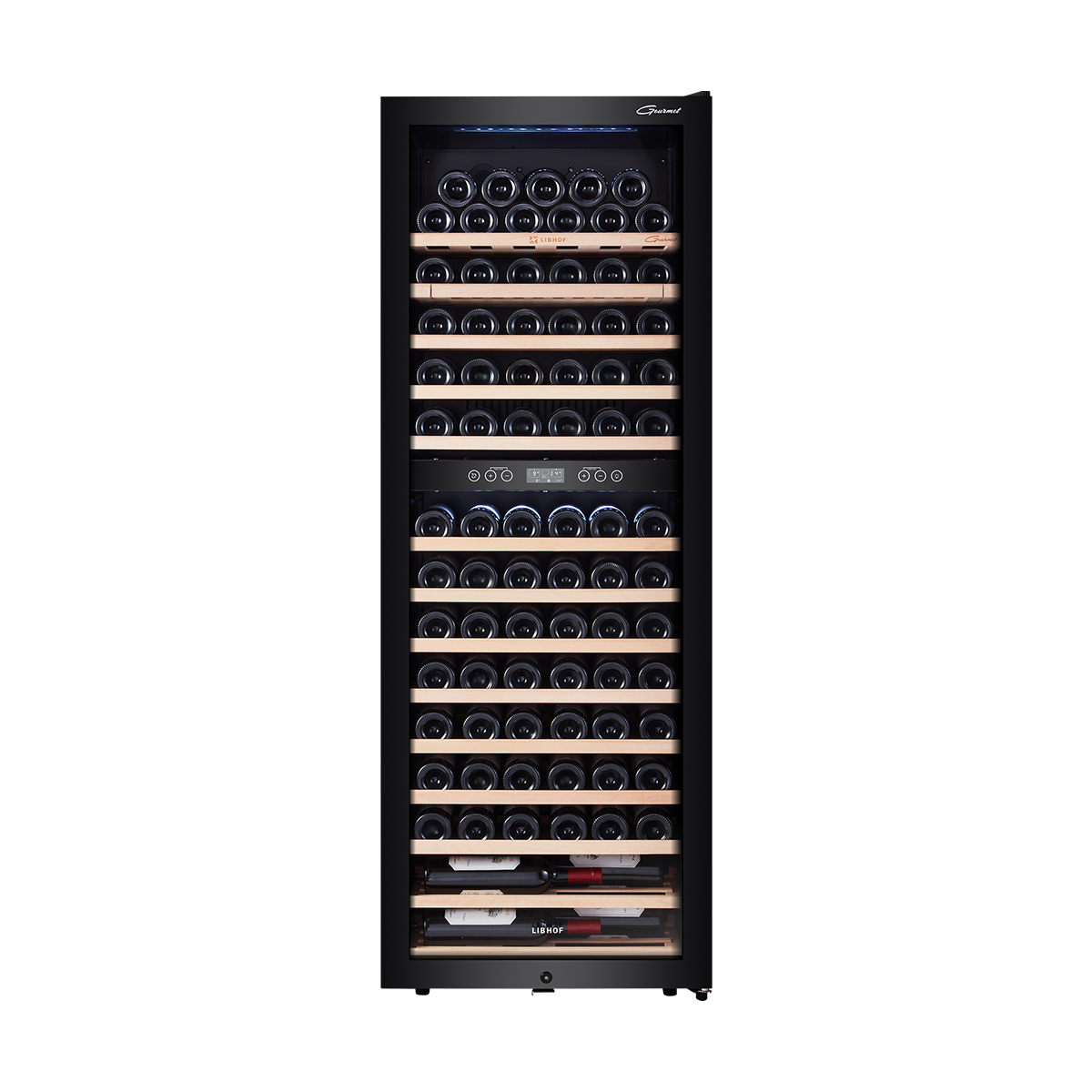 Винный шкаф двухзонный Libhof GMD-83 slim Black