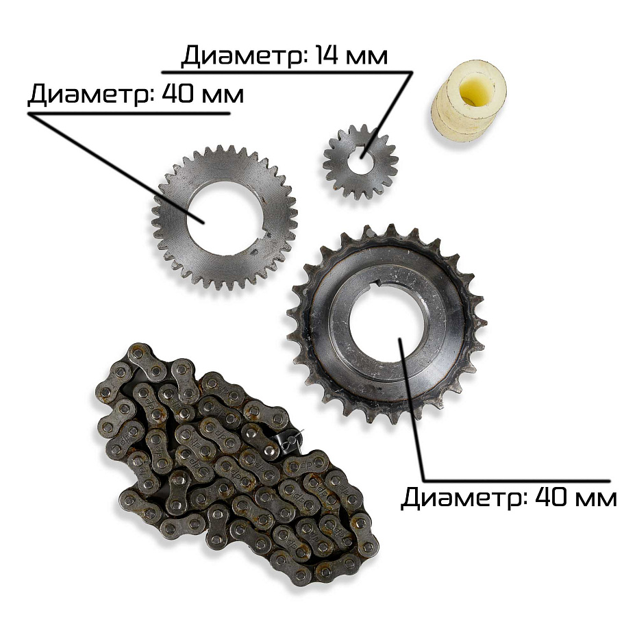 Ведушая и ведомая звезда цепного привода тестошнека Hualian Machinery для JGT-60 HZ (1-16) (00000005027)