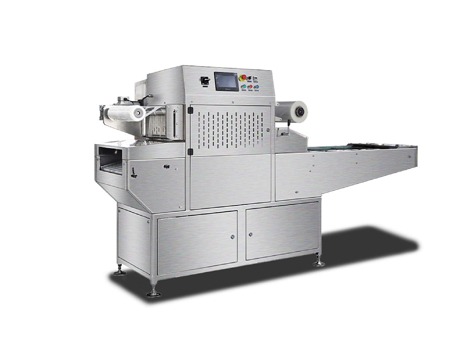 Автоматический запайщик лотков Hualian Machinery HVT-450A/4 V2 (187*137, нерж., дв. станц., 100м3/ч) с ф-ей в/у газ.