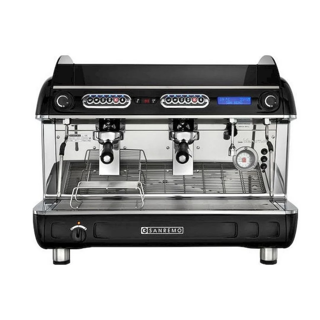Рожковая кофемашина Sanremo Verona SED+AM 2 GR экономайзер, чёрная