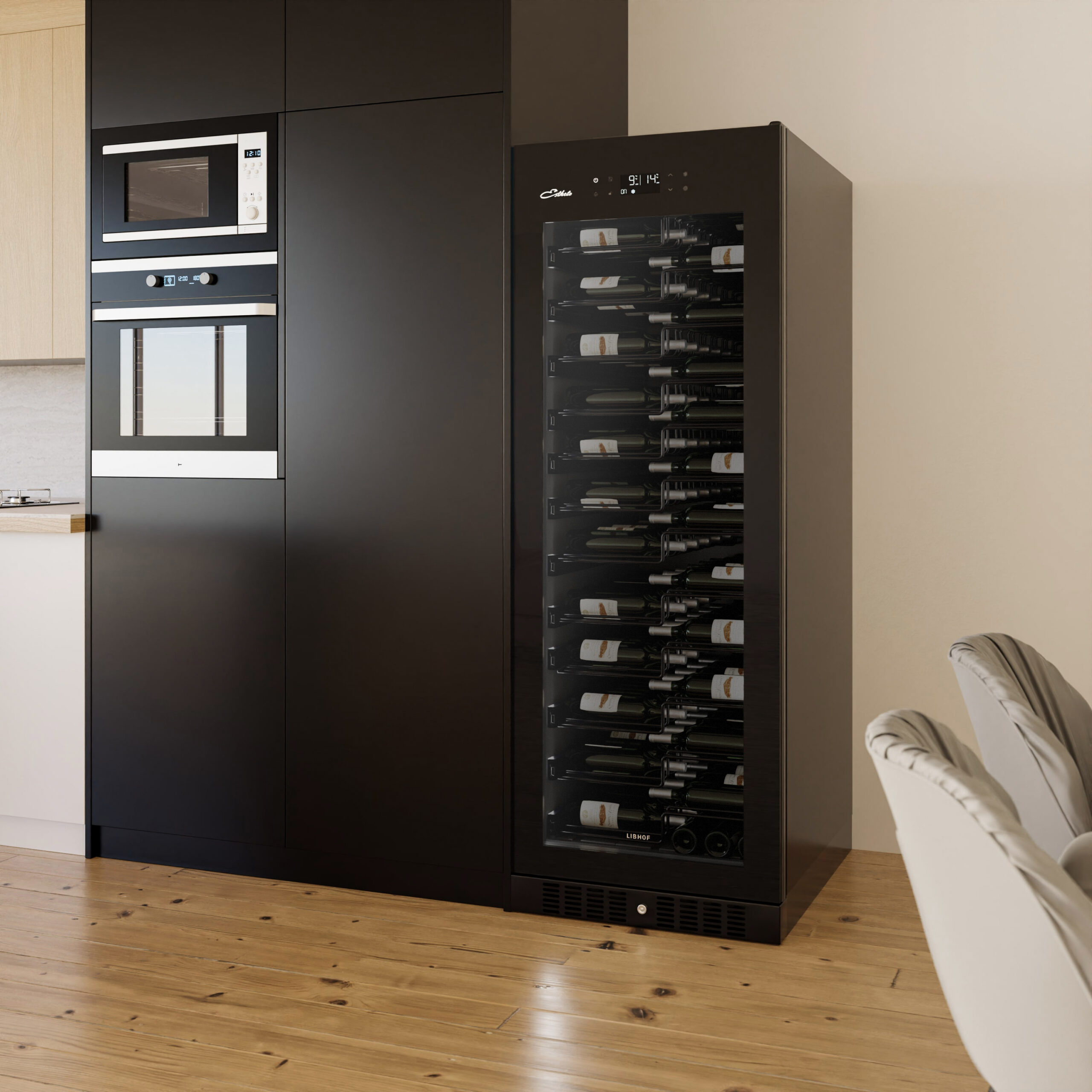 Винный шкаф монотемпературный Libhof ET-143 black
