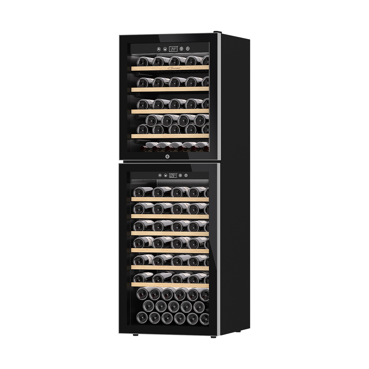 Винный шкаф двухзонный Libhof GQD-120 black