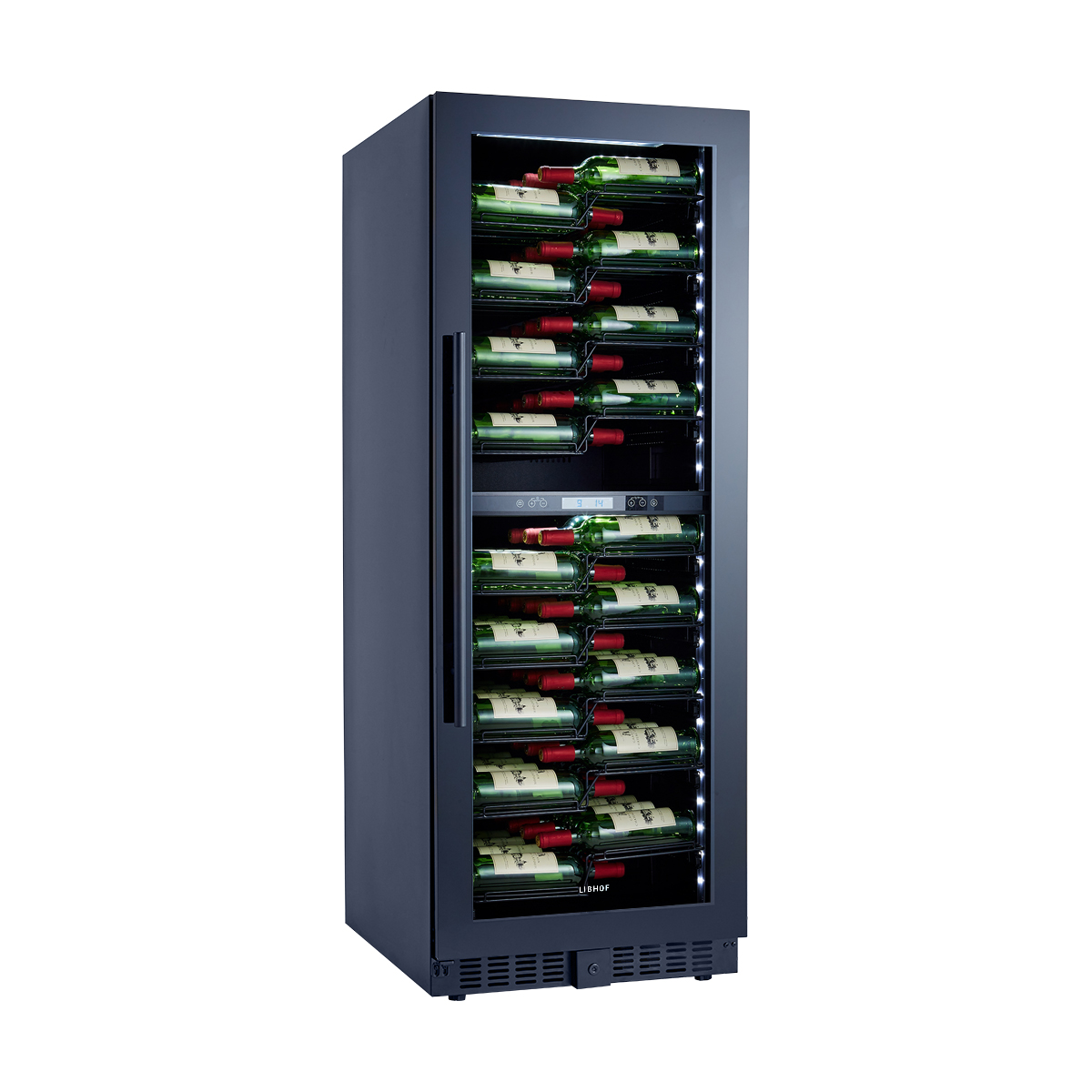 Винный шкаф двухзонный Libhof EZD-104 Black
