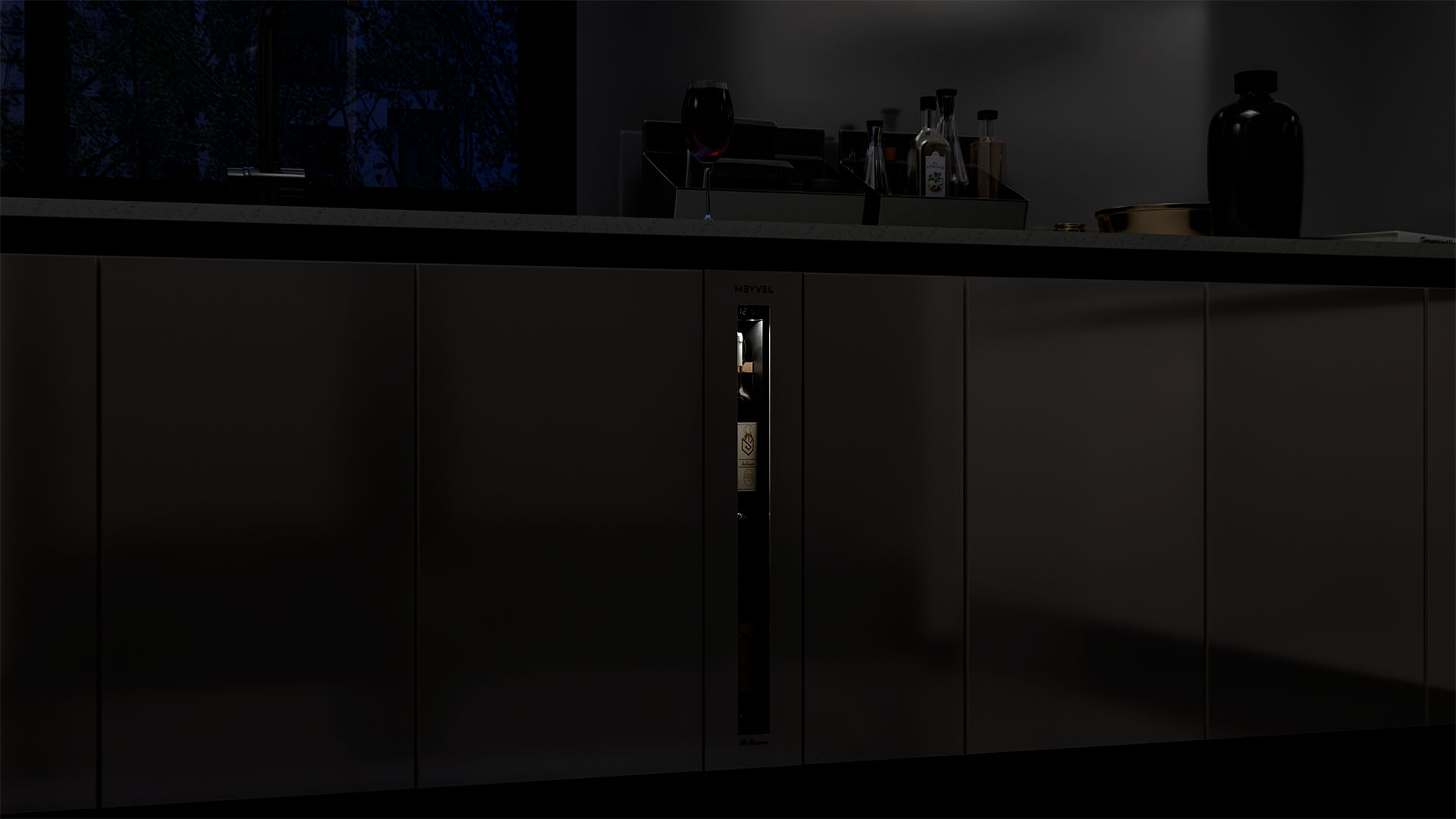 Винный шкаф монотемпературный Meyvel MV9NH-KWT1