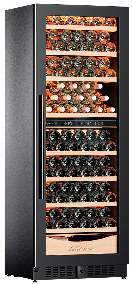 Винный шкаф двухзонный Meyvel MV95-KBT2 (Slim)