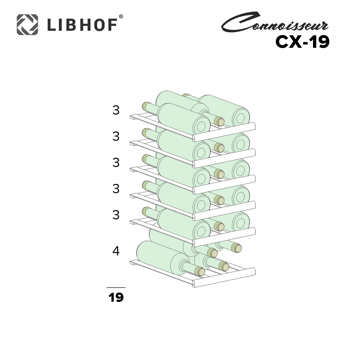 Встраиваемый винный шкаф Libhof CX-19 White