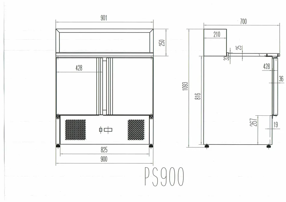 Стол для пиццы Cooleq PS900