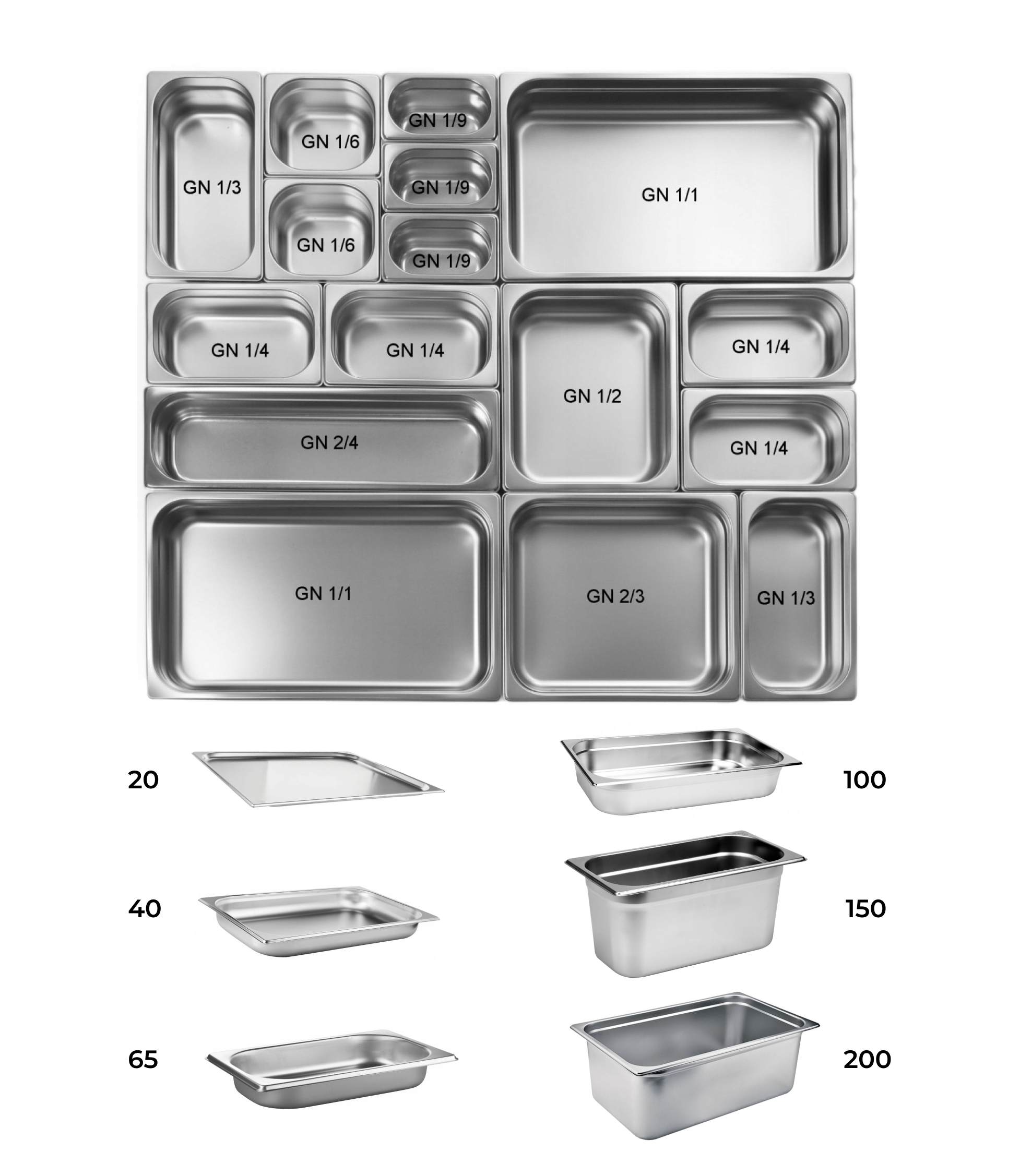 Гастроемкость CuisinAid 1/2 h=200 нерж, 325х265х200 CD-812-8