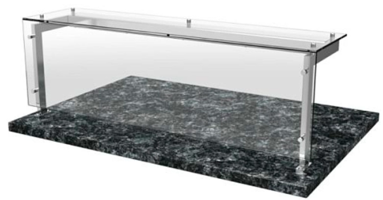 Полка Refettorio Г - тип/ 1250 с широким стеклом