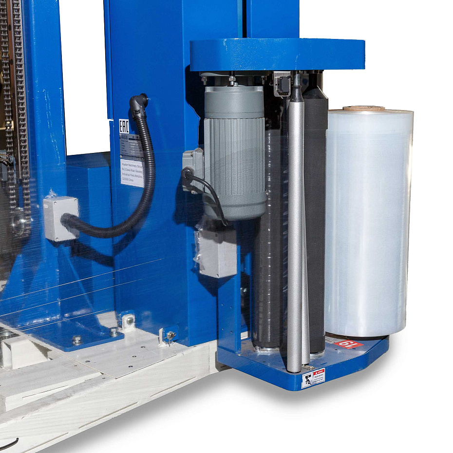 Паллетоупаковщик Hualian Machinery HL-1650FP с E-платформой Про (с моторизированной кареткой, с прижимом)