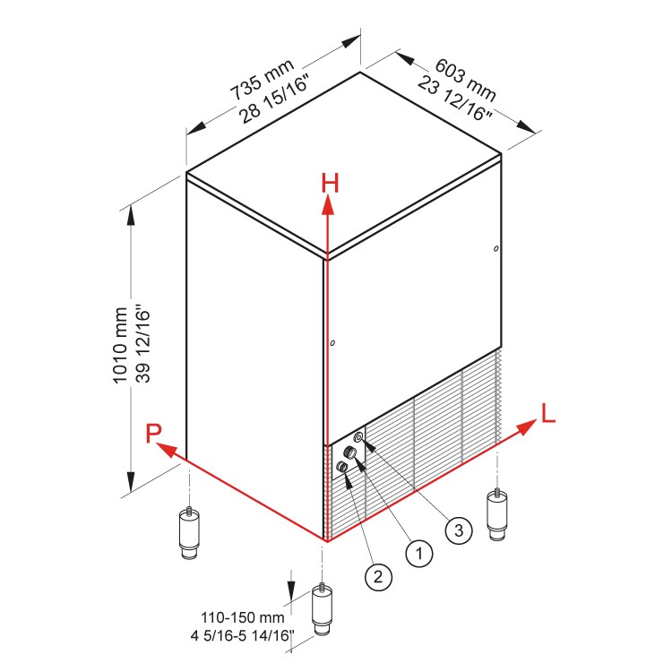 Льдогенератор (кубиковый лед, B-Qube 23 г) Brema CB 955A HC NEW B-QUBE DP