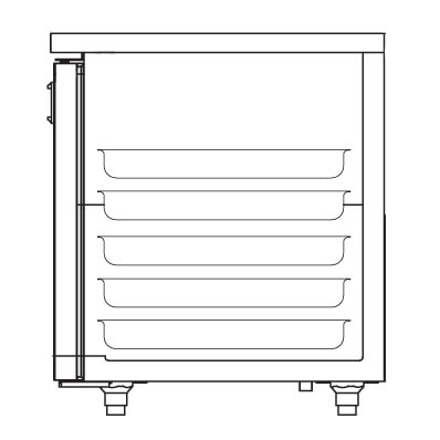 Стол морозильный Turbo Air KWF15-2GN-700