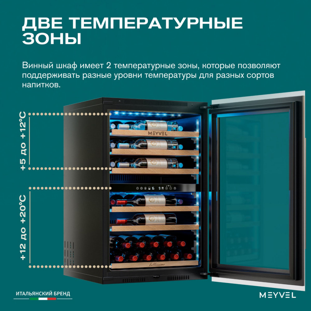 Встраиваемый винный шкаф Meyvel MV47PRO-KWB2