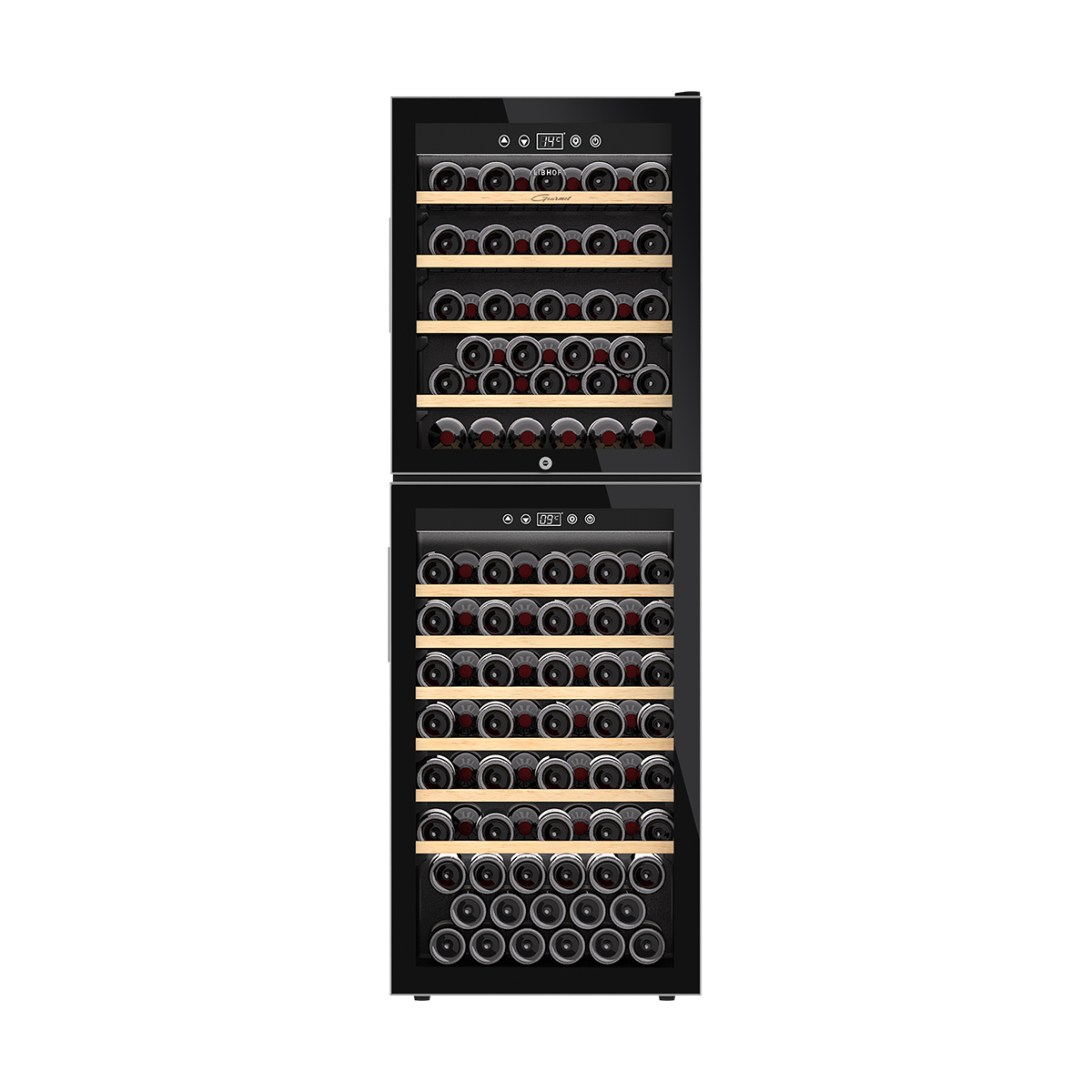 Винный шкаф двухзонный Libhof GQD-120 black