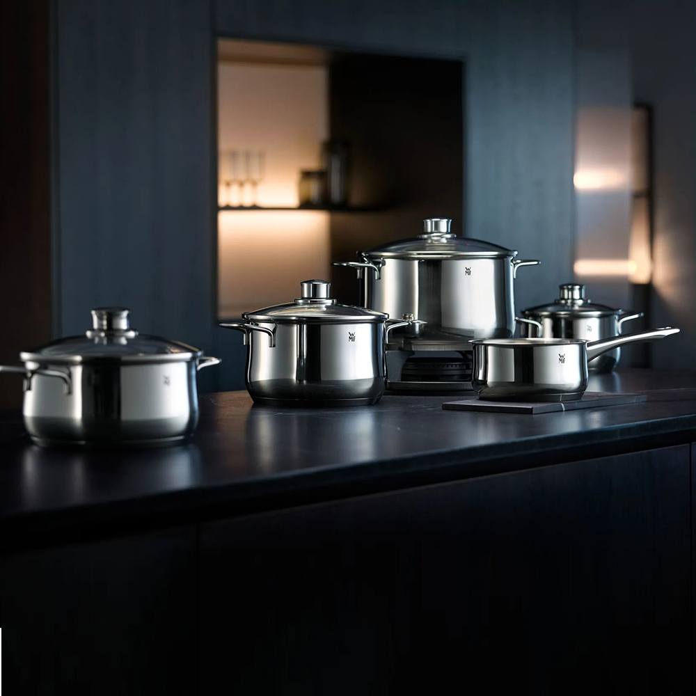 Высокая кастрюля WMF 07.3421.6040 20 см Diadem Plus Cromargan® 18/10 нержавеющая сталь