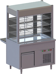 Витрина для холодных блюд Apach Chef Line LDRS8SL3W12RCF