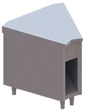 Прилавок неохлаждаемый угловой Apach Chef Line LUC845