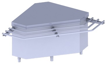 Прилавок неохлаждаемый угловой Apach Chef Line LUC790