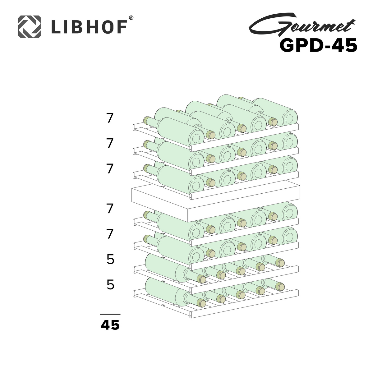 Винный шкаф двухзонный Libhof GPD-45 Premium
