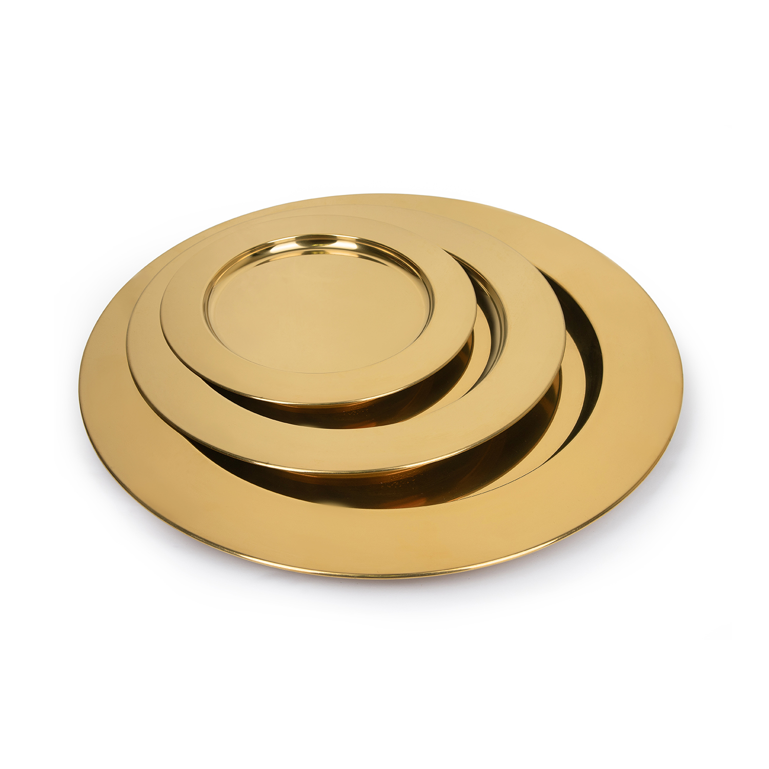 Блюдо круглое Luxstahl 12'' 300мм, нерж/золото[RGS-PJ102-D]