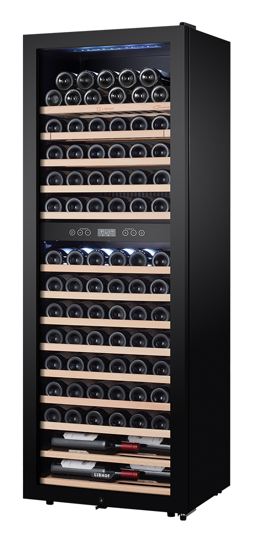 Винный шкаф двухзонный Libhof GMD-83 slim Black