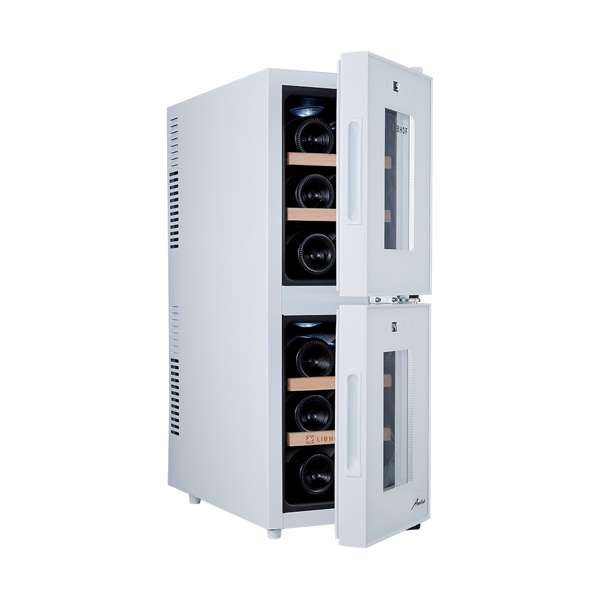 Винный шкаф двухзонный Libhof APD-12 white