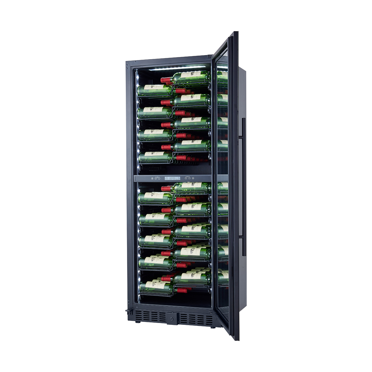 Винный шкаф двухзонный Libhof EZD-104 Black