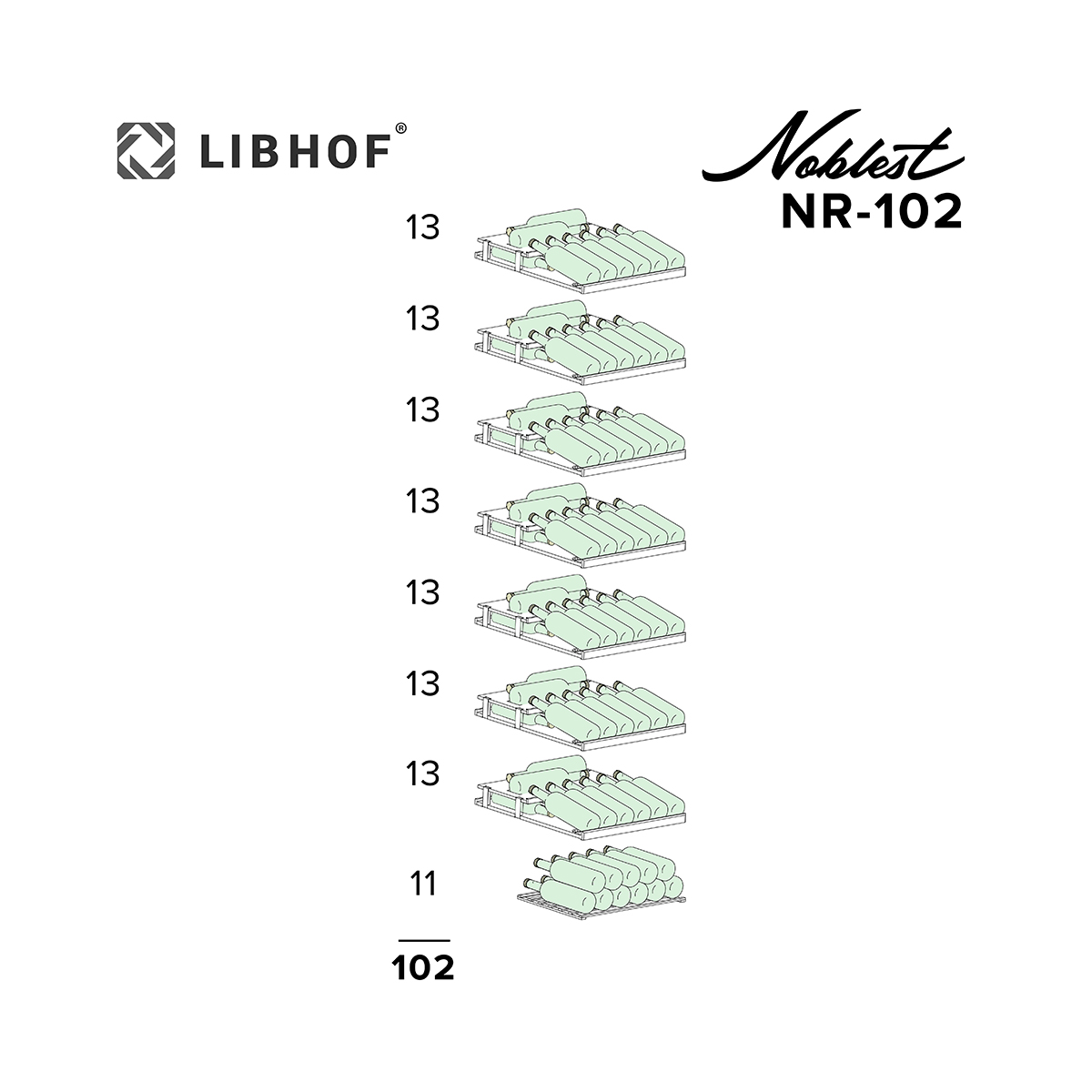 Винный шкаф монотемпературный Libhof NR-102 Red Wine