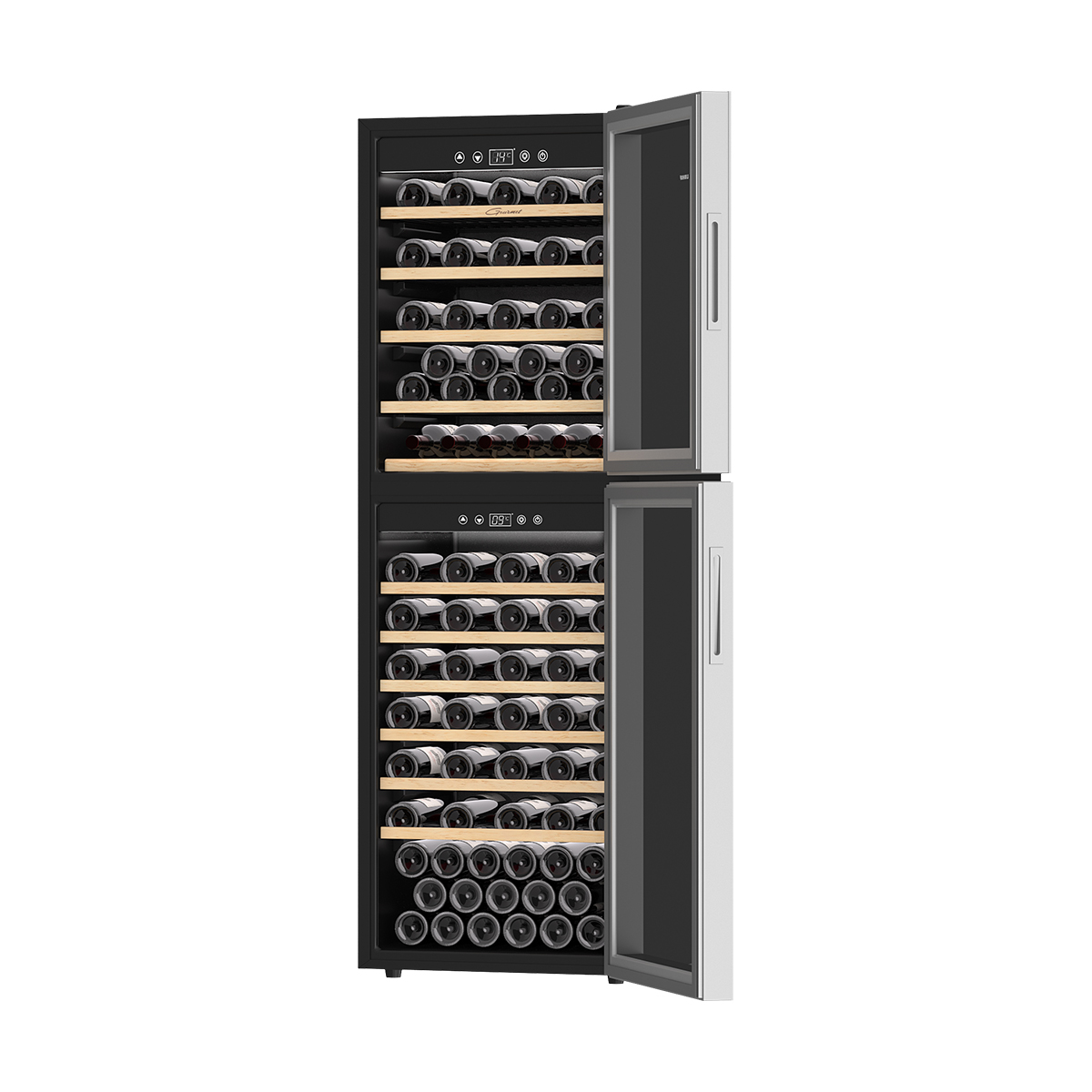 Винный шкаф двухзонный Libhof GQD-120 black