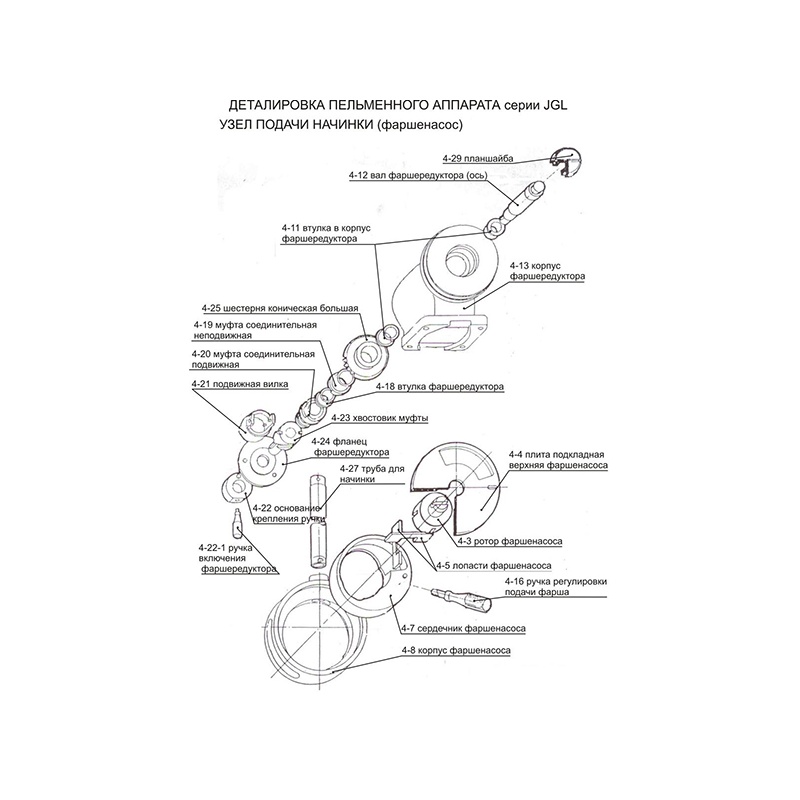 Трубка подачи фарша Foodatlas для JGL-120-5B, 135-5B