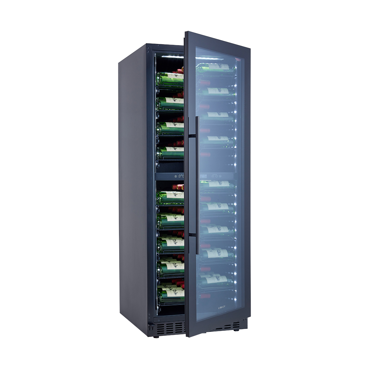 Винный шкаф двухзонный Libhof EZD-104 Black