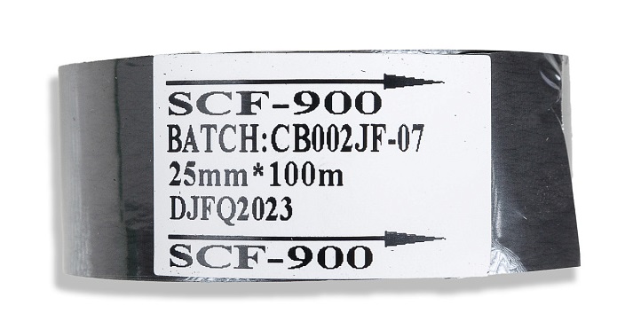Термолента Hualian Machinery 25мм*100м (черная) SCF (00000000339)
