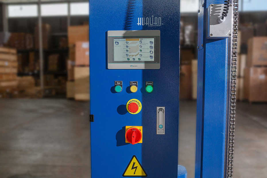 Паллетоупаковщик Hualian Machinery HL-1650P Про (с моторизированной кареткой с престрейчем и прижимом)