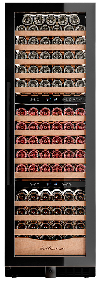 Винный шкаф трехзонный Meyvel MV154PRO-KBT3