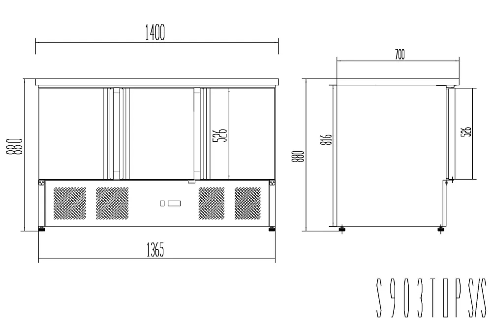 Холодильный стол Cooleq S903 TOP S/S