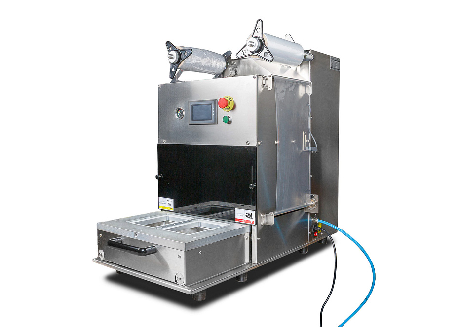 Вакуумный запайщик лотков с газонаполнением Hualian Machinery EV-272 (187*137*120 мм, 2 лотка за цикл)