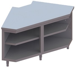Прилавок неохлаждаемый угловой Apach Chef Line LUCI790